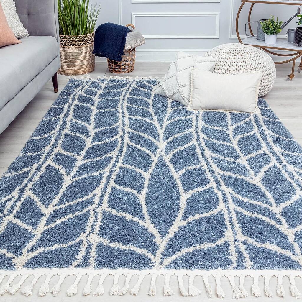 Bennett Modern Geometric Sky Vine Area Rug - Rugs America