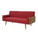 preview thumbnail 21 of 19, Jalon Tufted Fabric Sofa by Christopher Knight Home Red