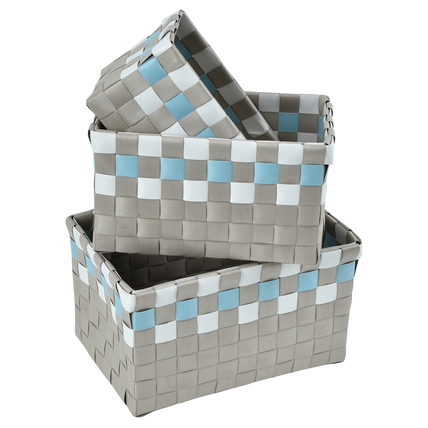 Woven strap storage bins sales