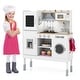 preview thumbnail 2 of 28, Gymax Kids Pretend Kitchen Play Set Toddler Toy Wooden Chef Height White+Natural