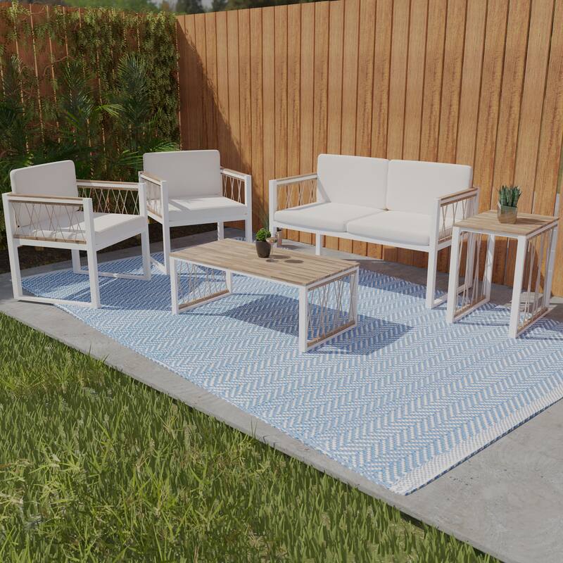 SEI Furniture Wilsey Outdoor Seating Set - 5pc by SEI Furniture - White