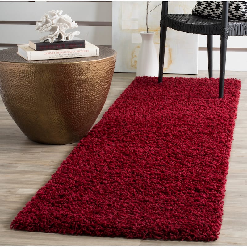 SAFAVIEH Athens Bharati Ilaha 1.5-inch Thick Rug - 2'3" x 8' Runner - Red