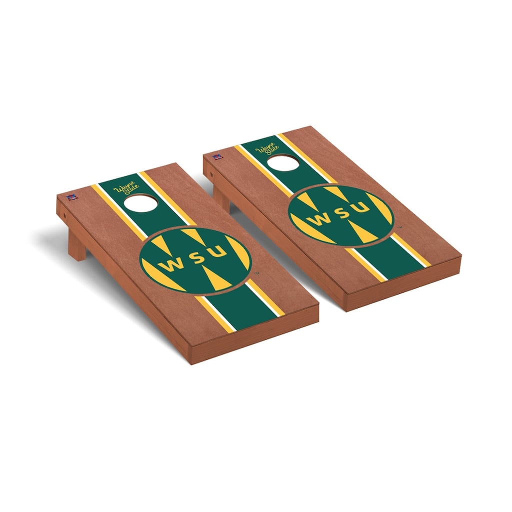 College Vault Wayne State Warriors Rosewood Cornhole Board Set