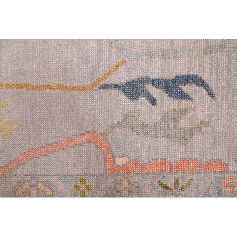 ECARPETGALLERY Hand-knotted Modern Oushak Light Grey Wool Rug - 9'0 x 11'9