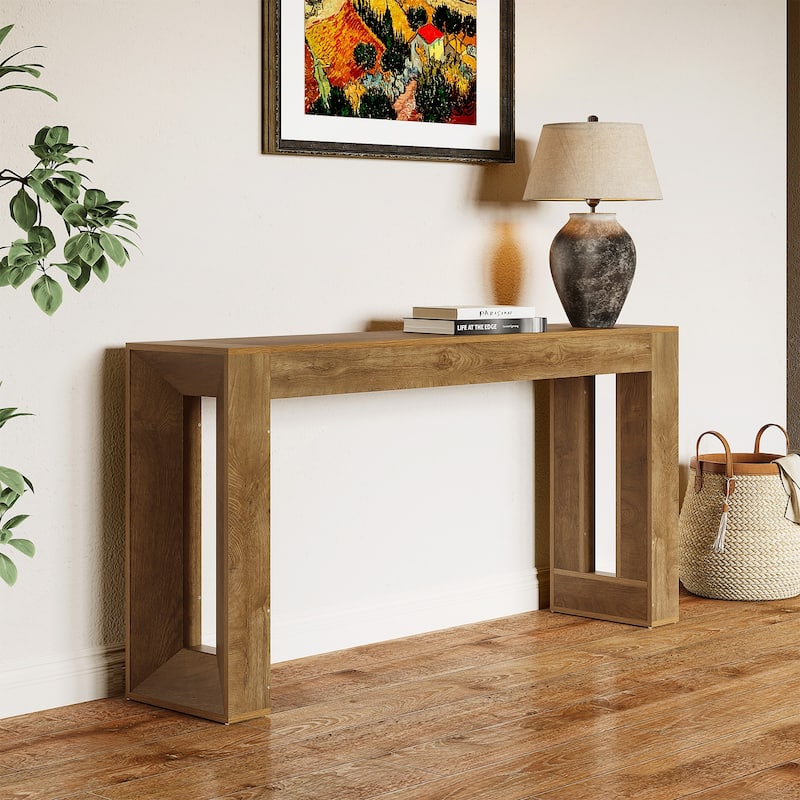 63" Wooden Console Table for Entryway, Hallway, Sofa