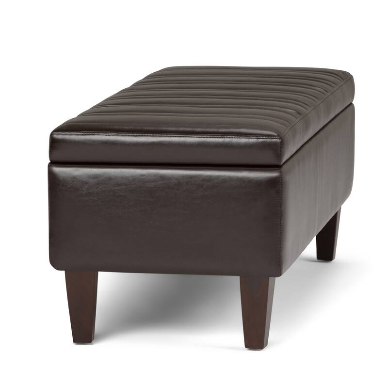 WYNDENHALL Garret 48 inch Wide Contemporary Rectangle Storage Ottoman