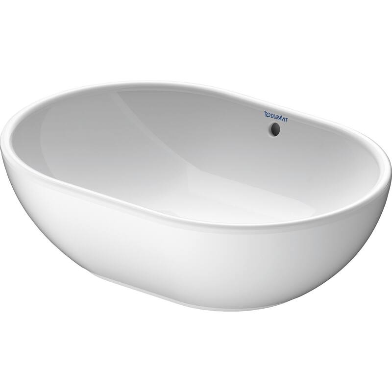 Duravit Foster 19-1/2" Oval Ceramic Vessel Bathroom Sink with Overflow
