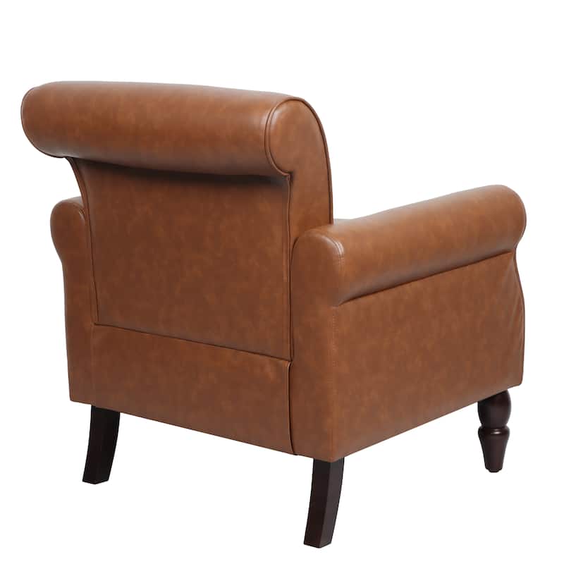 Mid-Century Modern Accent Chairs with Nailhead Trim
