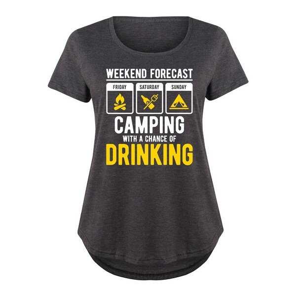 Shop Weekend Forecast Camping Women S Plus Size Scoop Neck Tee