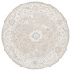 preview thumbnail 19 of 34, SAFAVIEH Hand-Tufted Ebony Zhanat Modern & Contemporary Wool Rug 6' Round - Light Grey/Ivory - Round