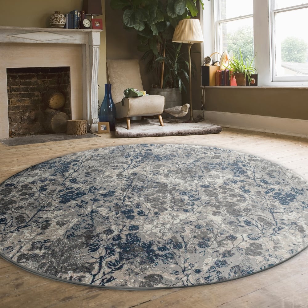 Admire Home Living Lucio 1242 Transitional Floral Area Rug