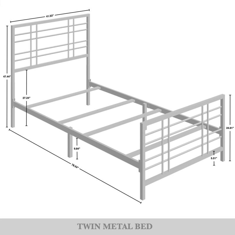 CraftPorch Simple Clean-lined Metal Bed