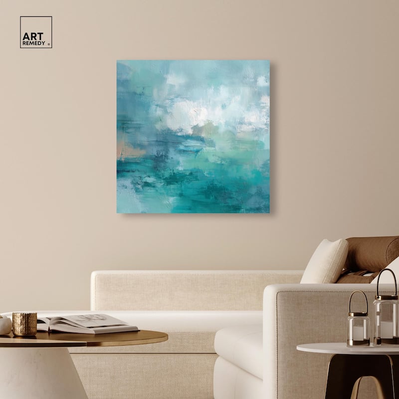 Green Blue II Canvas by Art Remedy, Gallery Wrapped