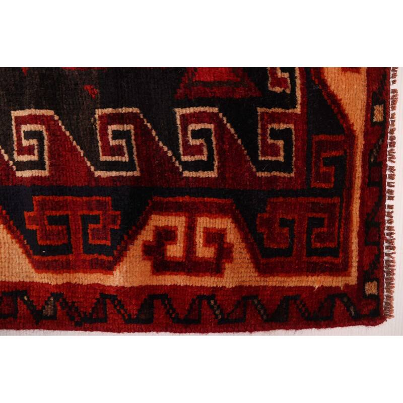 ECARPETGALLERY Hand-knotted Melis Vintage Black, Red Wool Rug - 5'2 x 7'2