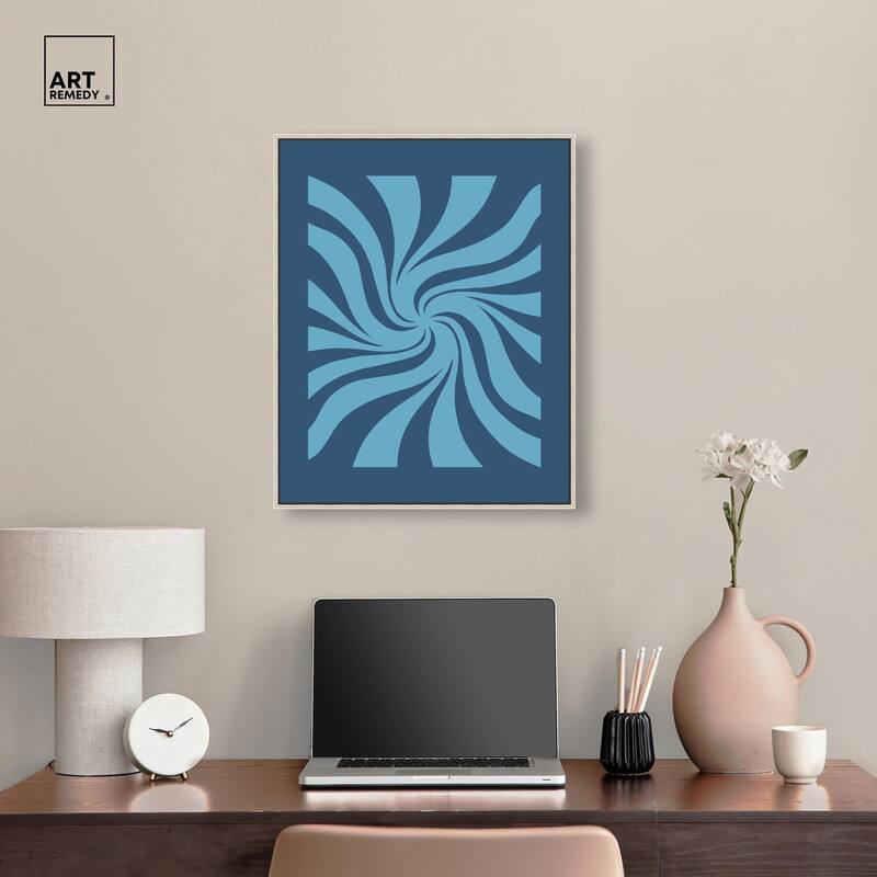 Carnaval Retro Blues Canvas by Art Remedy