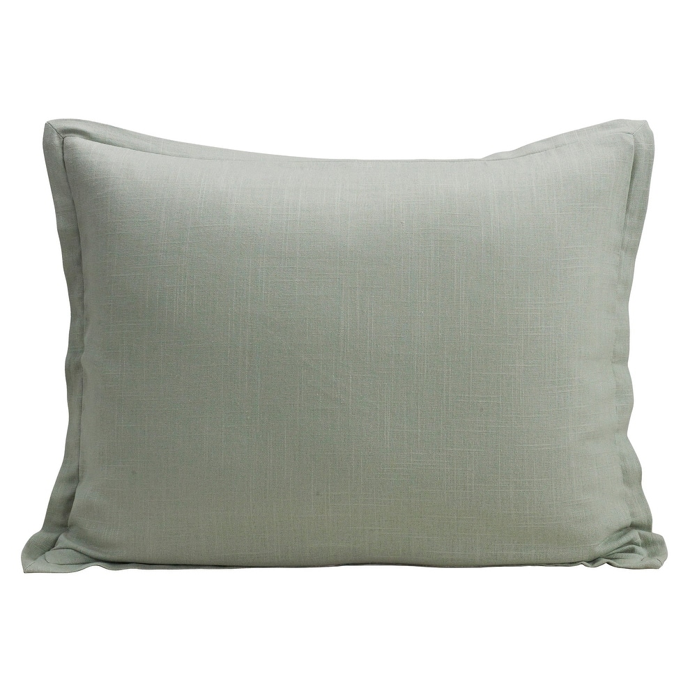 HiEnd Accents Hera Washed Linen Tailored Dutch Euro Pillow, 27"x39"
