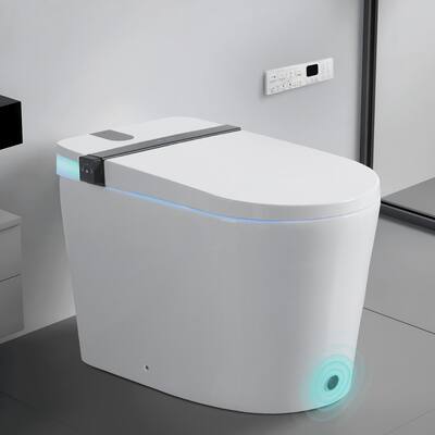 Smart Toilet with Auto-Open Lid & Foot Sensor