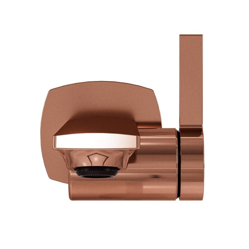 Modland Wall Mount Single Hole Bathroom Faucet with Valve Single Handle And Hot/Cold Indicator