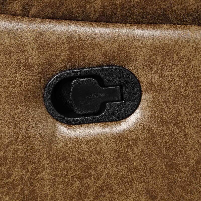 Furniture of America Charlestly Brown Faux Leather Reclining Loveseat