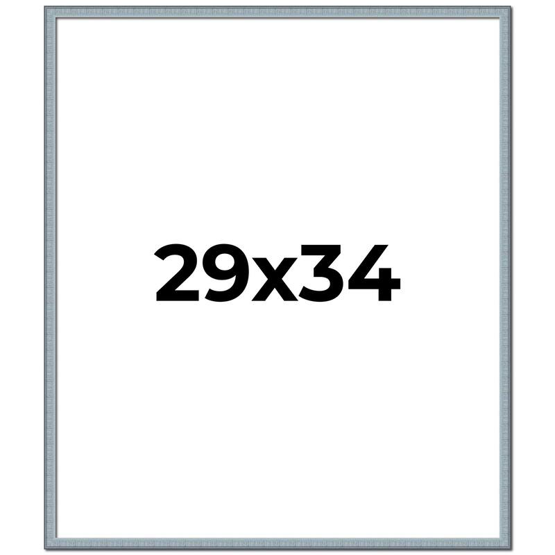 29x34 Frame Rustic Sky Blue Solid Wood Picture Frame | 0.75 Inch
