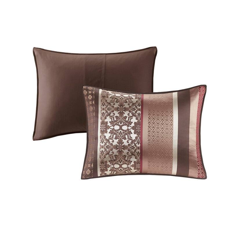 7-Piece Jacquard Comforter Set - Elegant Traditional Bedding Ensemble
