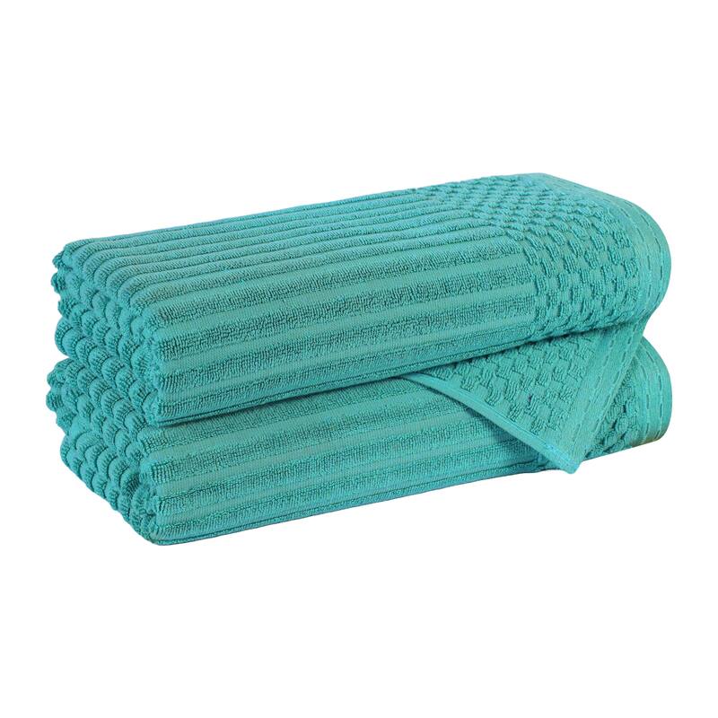 Superior Soho Ribbed Cotton Bath Towel Set of 2