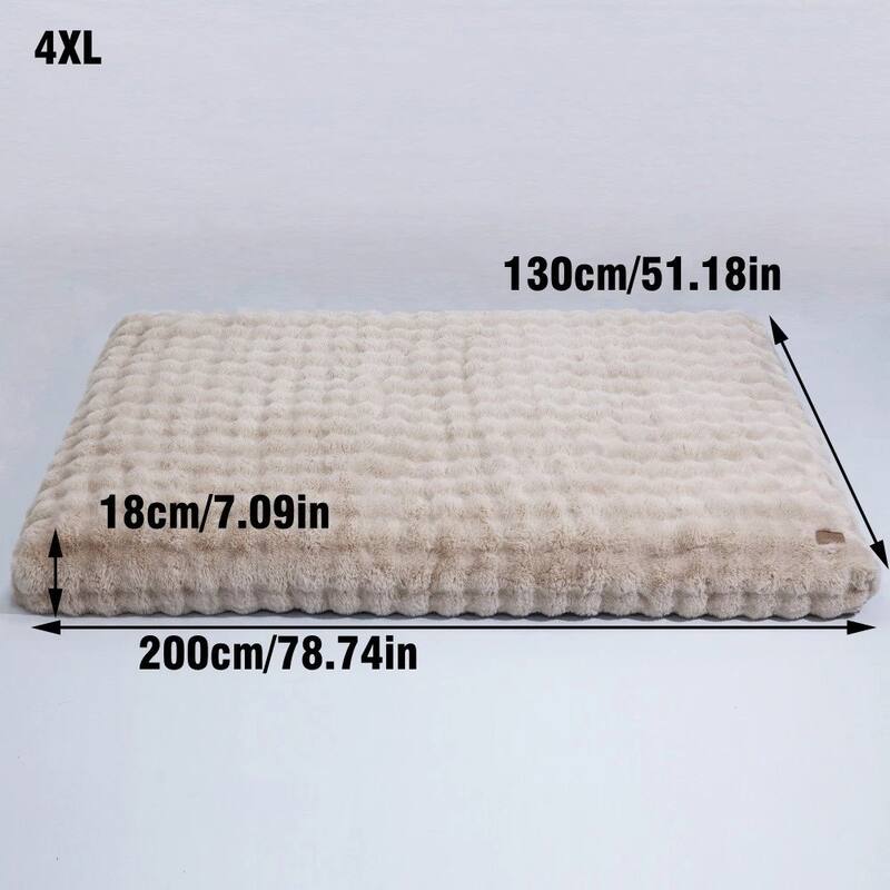 Washable Dog Bed Comfy Fluffy Kennel Pad Anti-Slip Pet Sleeping Mat Dogs Pillow