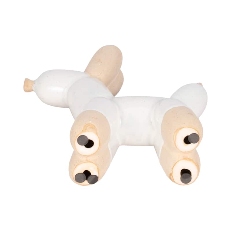 Sagebrook Home Ceramic Balloon Dog Figurine - Modern Decorative Accent Sculpture