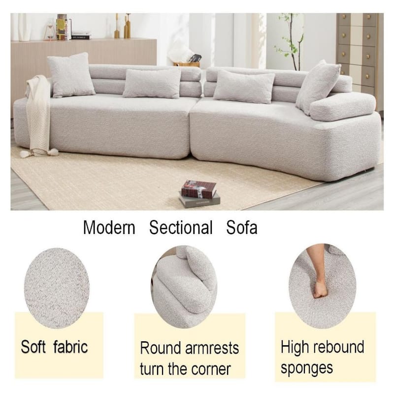 Modular Sectional Foam-Filled Sleeper Sofa Bed