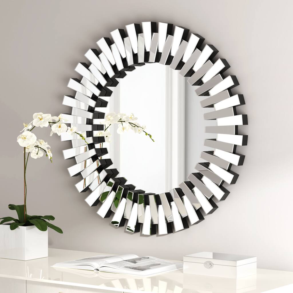 KOHROS Modern Round Decorative Wall Mirror - 31.5*31.5*1.2"