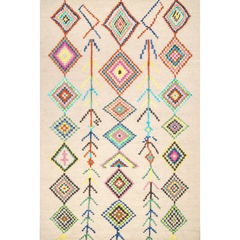 Nuloom Hand Tufted Wool Moroccan Triangle Rug
