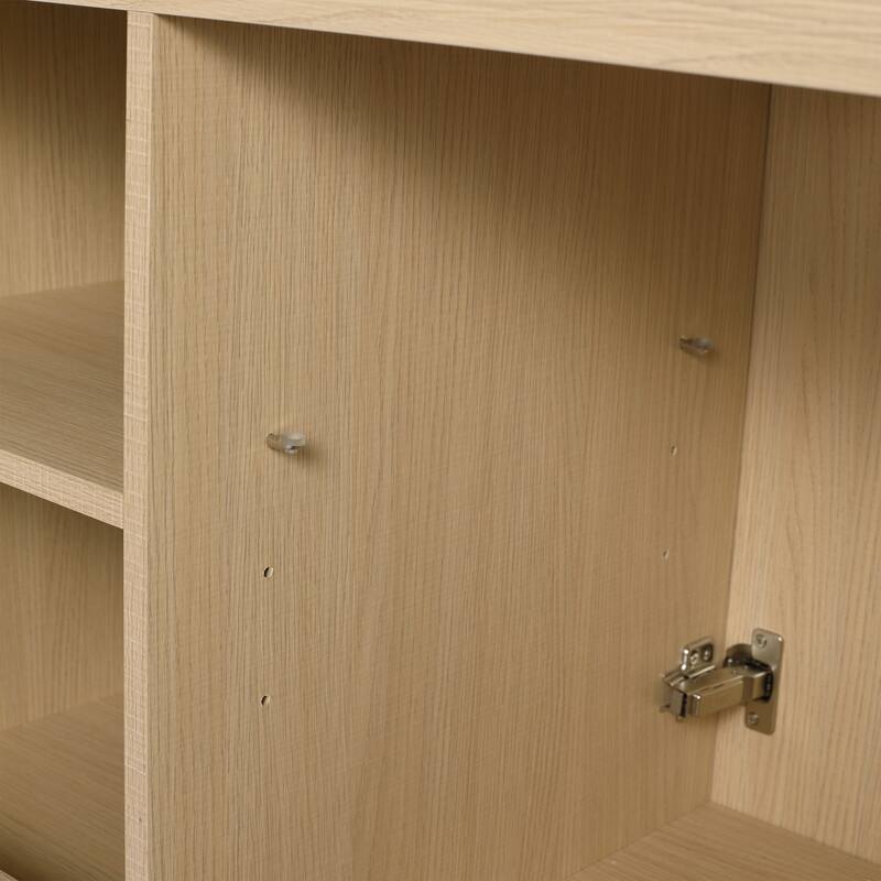 Contemporary Bathroom Vanity Cabinet with Soft-Close Hinges, Scratch-Resistant Melamine Finish, Adjustable Shelf