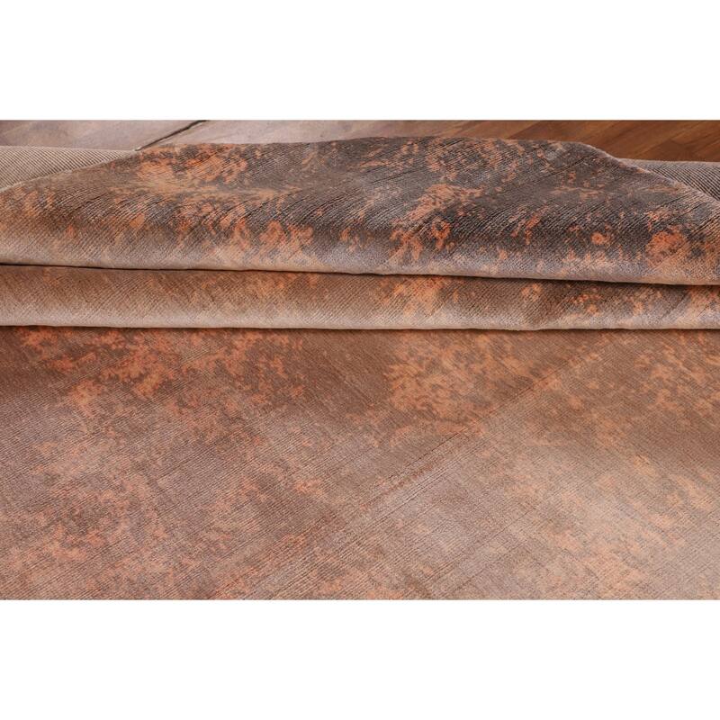 All-Over Abstract Modern Area Rug Handmade Wool Carpet - 6'8" X 9'8"