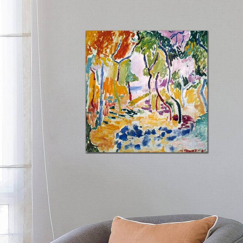 iCanvas "Landscape near Collioure (Study for Le Bonheur de Vivre), 1905" by Henri Matisse Canvas Print - 26x26x1.5