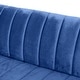 preview thumbnail 3 of 10, Weymouth Contemporary Channel Stitch Velvet Settee by Christopher Knight Home