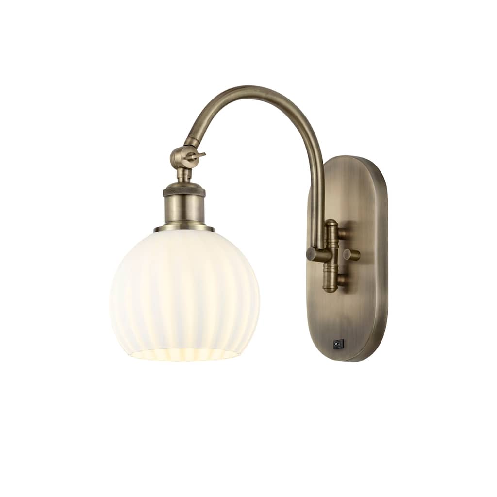 Innovations Lighting 518-1W-12-6-White Venetian-Indoor Wall Sconce