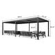 preview thumbnail 18 of 74, PURPLE LEAF Outdoor Louvered Pergola with Adjustable Metal Roof for Patio Pergola
