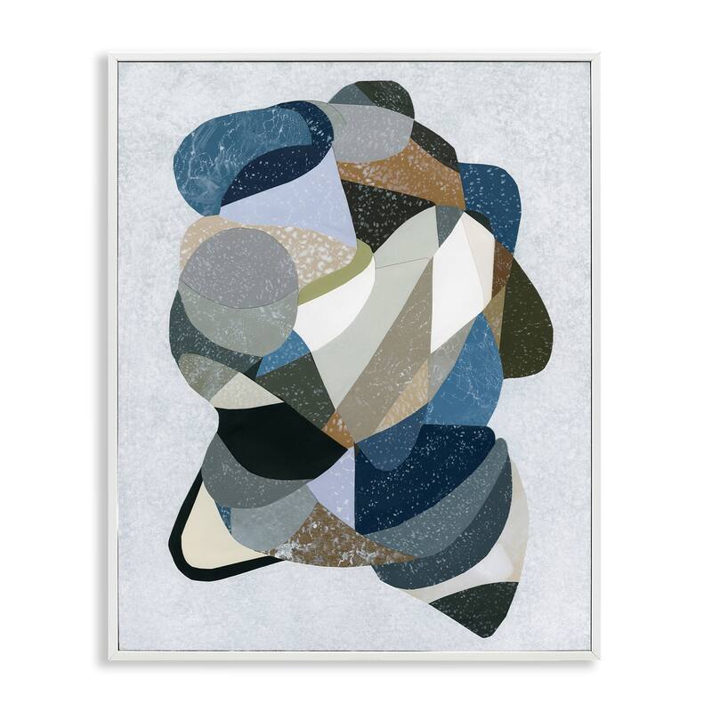 Stupell Fluid Movement Geometrics Framed Giclee Art Design By Coco Good - 11 x 14 - White