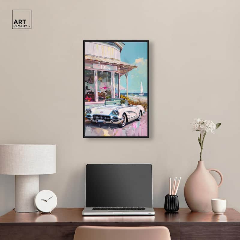 Classic Beach Store Canvas by Art Remedy