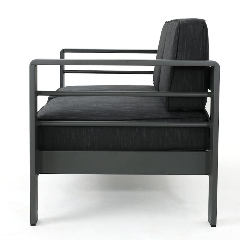 Cape Coral Grey 5-piece Fire Table Patio Chat Set by Christopher Knight Home