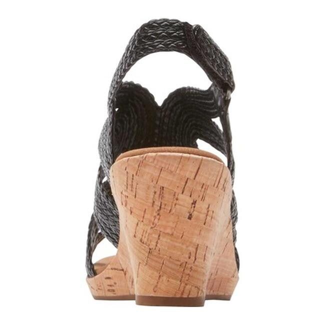 rockport briah wedge sandal black