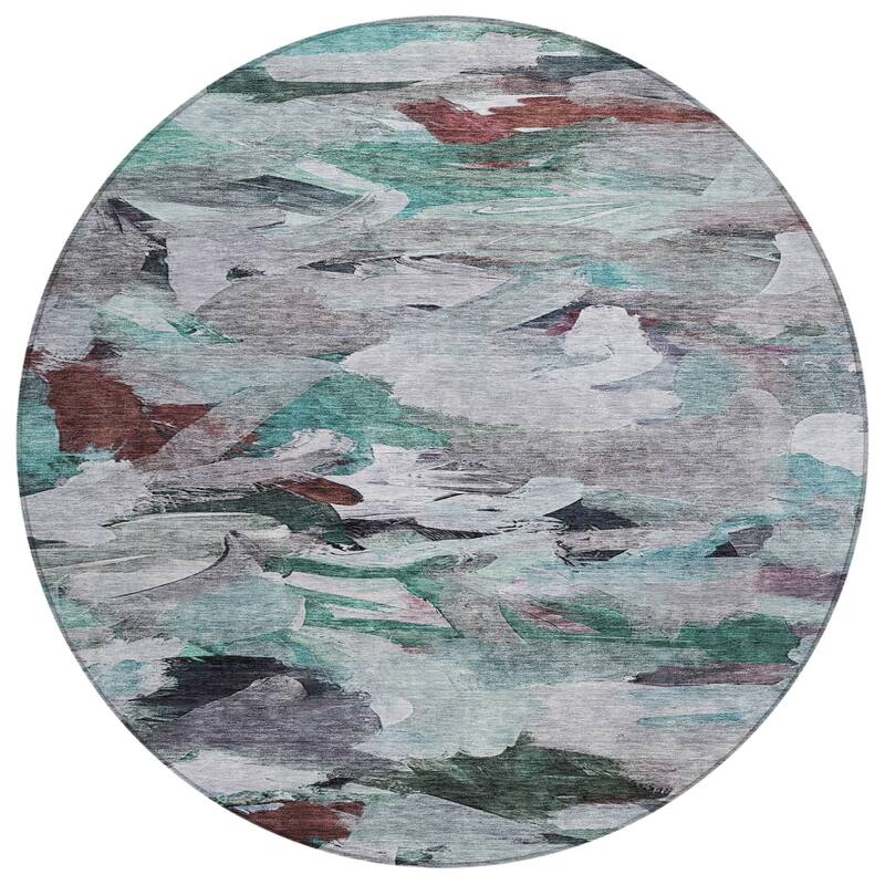 Machine Washable Indoor/ Outdoor Modern Chantille Rug