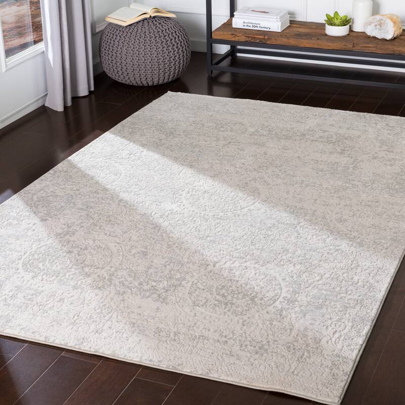 Copper Grove Reims Traditional Area Rug - 7'10" Round - Grey
