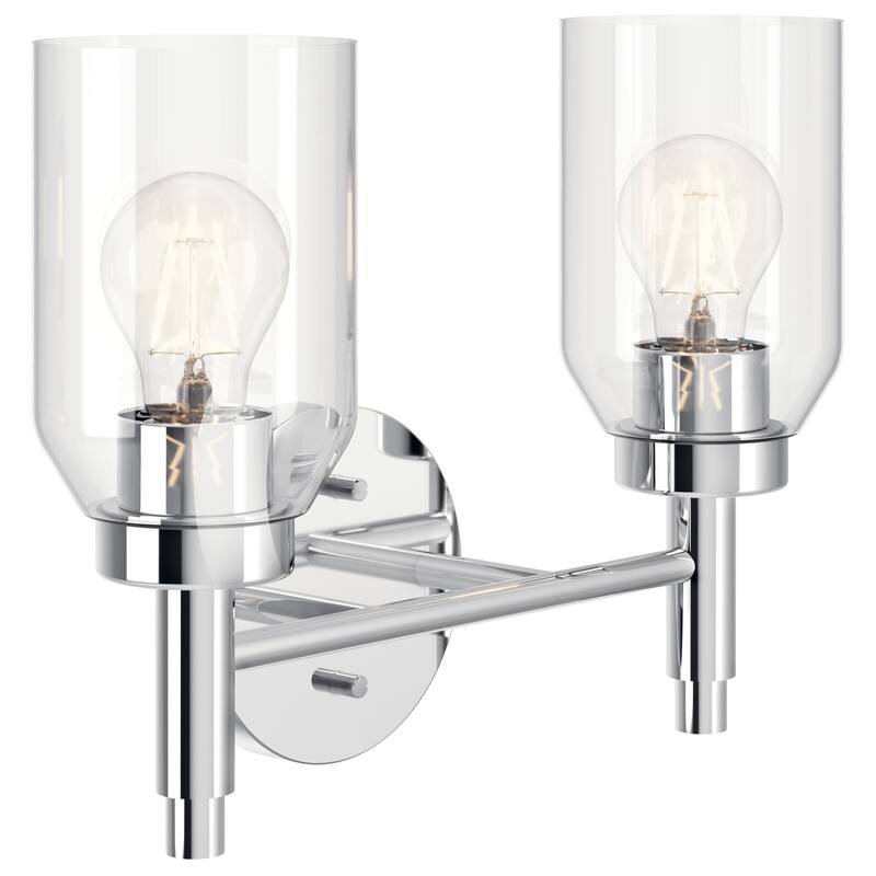 Kichler Lighting Madden Bathroom Vanity Light with Clear Glass - 14.25 - Chrome