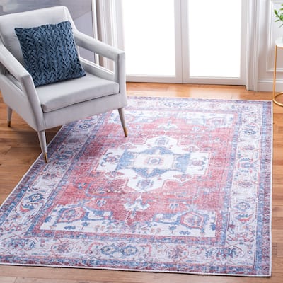 SAFAVIEH Serapi Machine Washable Adina Shabby Chic Distressed Rug