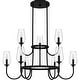 preview thumbnail 2 of 7, Viscount 9-Light Matte Black Chandelier