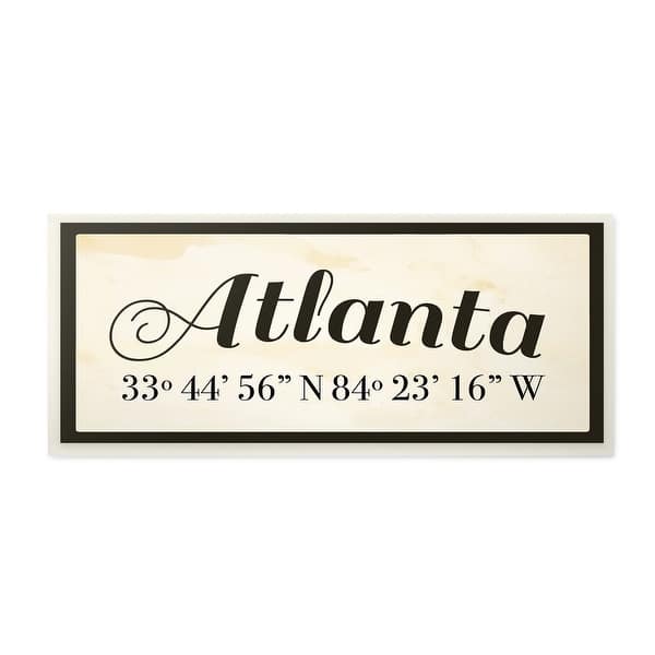 slide 2 of 6, Stupell Coordinates Atlanta Wall Art - 7 x 17 7 x 17