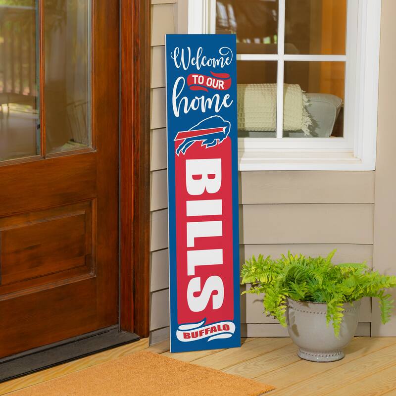 47" Double Sided Seasonal Porch Leaner, Buffalo Bills - 47" x 11.25"