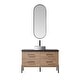 preview thumbnail 5 of 78, Trento Bath Vanity with Sintered Stone Top with Concrete Sink (C) 48 in. - North American Oak-With Mirror