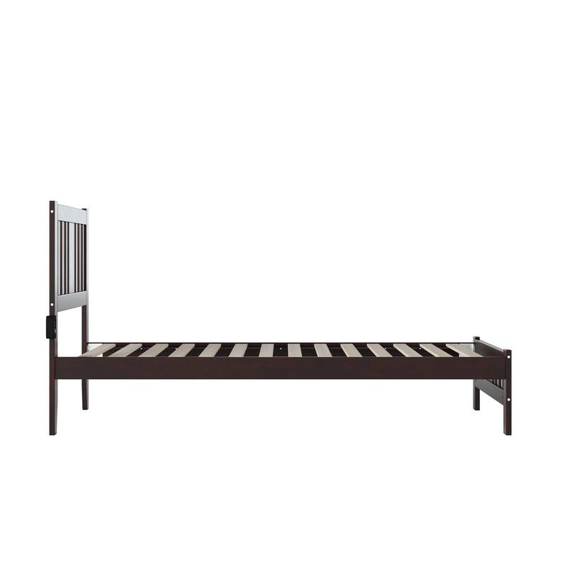 Tahoe Twin XL Platform Bed with Footboard in Espresso
